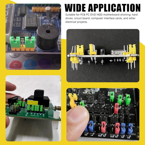 300Pcs Jumper Cap Kit 2.54mm 2.0mm 1.27mm Mixed Colors on PCB and motherboard for Arduino Raspberry Pi projects