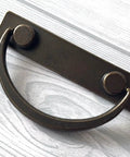 Two And A Half Inch Centers Retro Vibe Dark Antique Bronze Bail Drawer Pull Swing Handle For Vanity Dresser And Cabinet Hardware, 2.5 Inch Centers, Rectangular Plate About 4.1 Inch Long, One Piece