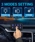 Person using All In One Universal 8 Gang Switch Panel Kit With Automatic Dimmable Momentary Push Button Capacitive Touch Screen
