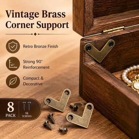 Upgrade Your DIY Builds With These 8 Piece Bronze L Shaped Corner Brackets Built Tough For Rust Resistance And Lasting Strength ideal for vintage decor and furniture.