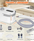 9 In 1 Handheld Steam Cleaner For Home Use Portable Steamer With High Pressure Cleaning Power Heats In 15 Seconds To 221F Two Point Six Bar Steam For Deep Grime Blast Great For Car Detailing Kitchen Upholstery Tile Grout Camping And More with accessories.