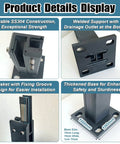 Product details of Top Shelf 8 Pc Square Glass Rail Clamps For 8 To 12 Mm Panels 304 Stainless Steel with gasket and thickened base.