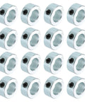 Set Of Sixteen Shaft Collars With Set Screws, Three Quarters Inch Bore, Outer Diameter One And Quarter Inch, Nine Sixteenth Inch Thick, Zinc Plated