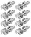 Rock Solid Tungsten Steel Tire Studs 50 Pack Anti Slip Snow Screws For Winter Ice Traction, close-up view of 10 alloy screws.
