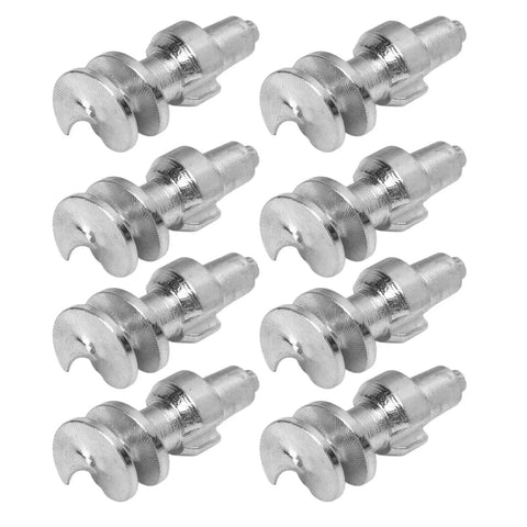 Rock Solid Tungsten Steel Tire Studs 50 Pack Anti Slip Snow Screws For Winter Ice Traction, close-up view of 10 alloy screws.