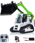 Badass Hella Smooth Large Scale RC Hydraulic Skid Steer Loader Ready To Run Remote Control Crawler Truck with metal body and scoop.
