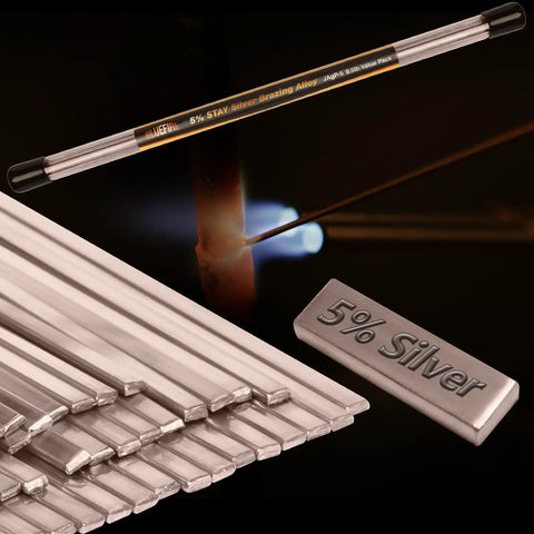 1 Lb Value Pack 5 Percent Silver Phosphor Copper Brazing Rods BCuP-3 for Welding with 5% Silver bar detail