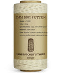 Beige 1Mm 3 Ply Butchers Twine Cotton Cooking String Oven Safe Food Grade Non Toxic High Temperature Resistant 145m 476ft