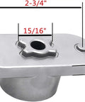 23mm Blade Adapter Kit For MTD Craftsman Troy-Bilt Lawn Mowers With 0.9 Inch Center Hole Fits Many Walk Behind Mowers Includes 748-0376E Adapter 710-1044 Hex Bolt And 736-0524B Blade Bell Support. Metal adapter with 2-3/4 in and 15/16 in measurements