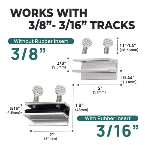 Aluminum Thumb Turn Window Locks 4 Pack For Sliding Windows And Doors No Drill Install Kid Safe fitting guide with dimensions