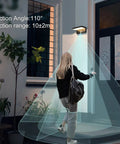 Solar Powered Outdoor Wall Light With Motion Sensor, 3 Lighting Modes, 600 Lumen Brightness, Warm White 3000K by door