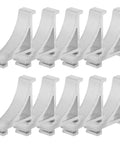 Sturdy Silver Aluminum Freezer Shelf Clips 10 Pcs Easy to Install Refrigerator Brackets for Cooler and Freezer Shelves Durable Metal Clips