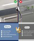 Premium Stone Faucet Mat For Kitchen Sink Heavy Duty Water Absorbing Splash Guard Fast Drying Countertop Protector shown in comparison image.