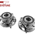 Front view of 2 Pack Front And Rear Wheel Bearing And Hub Assembly For Buick Lacrosse Regal Chevrolet Equinox Malibu Impala Cadillac XTS CTS GMC Terrain 5 Lug