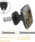 4 Pack Square Cabinet Knobs With Spring Flowers Chicks Fence Drawer Handles Single Hole Easy Install Cabinet Hardware For Dresser Drawers And Nightstands DIY Friendly Durable Metal Construction With Smooth Finish Farmhouse Style, shown with dimensions and metal screw components