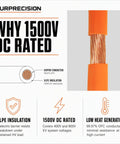 Top Shelf Heavy Duty EV High Voltage Cable 350 Kcmil XLPE Insulated 1500V DC Power Line close-up of conductor and insulation features.