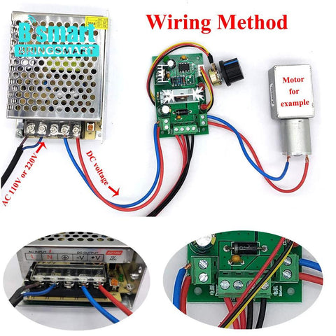 BRINGSMART JGY-370 12V DC worm-gear motor with green control board and metal power supply.