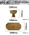 Image of 6 Pack Cabinet Knobs Antique Brass Zinc Alloy Backplates Kitchen Drawer Pulls featuring dimensions and weight.