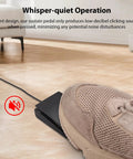 Universal Sustain Pedal Foot Controller With 3.5mm Jack For Electronic Keyboards MIDI Synths Organs And Drums in use on wooden floor