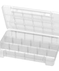 Portable Plastic Parts Storage Case With Hinged Lid And Five Adjustable Dividers Large Clear Organizer For Hardware Nuts Bolts Beads