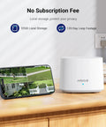 Plug And Play Wireless Outdoor Home Security Camera System 4 Camera Kit With Solar Power, local storage monitoring display