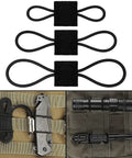 Elastic MOLLE Binding Ribbon Kit for Backpacks and Vests, Stretch Nylon Retainer holding gear on tactical bags