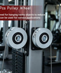 4 Piece U Groove Track Guide Bearings Set for Pulleys and Rails, U Type Roller Wheels, 40mm Outer Diameter, 8mm Bore, Alloy Steel, Heavy Duty, Easy Install, Smooth Rolling, Symmetrical Alignment on gym cable pulley system