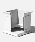 Cube Plastic Planter For Indoor And Outdoor Use, All Weather Durable Square Plant Pot With Drainage Holes, modern white style