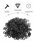Spring Wave Washer Gasket Assortment Kit 500 Steel Wave Washers for Automotive and Home Use Replacements in Tight Spaces Heavy Duty Thrust Load Washers for Conventional Springs Durable Easy To Install Set, black steel washers