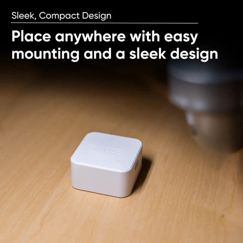 Leak Sensor Kit With 3 Pack And Single Probe For Home Water Alerts 500 Ft Range From Sense Hub sleek design on table