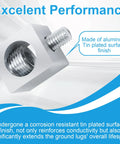Close-up of Heavy Duty 250 MCM Aluminum Ground Lug with tin-plated finish, highlighting excellent performance and durability.