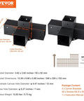 Four Way 4x4 Pergola Brackets Heavy Duty Tough As Nails Corner Brackets with screws and instruction manual
