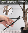 Bonsai Branch Tool Kit With Concave And Spherical Knob Cutters Ambidextrous Stainless Steel Blades Black Modern Style 210mm Length And 50mm Width Pro Grade Pruning Set With Storage Bag, hand trimming bonsai branch