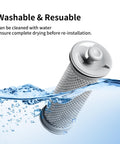 Washable vacuum filter submerged in water from Four Pack Vacuum Filter Replacement Kit For A10 Hero A11 Hero Pure One S11 S12 PowerHero 11 Snap S12 Pro EX Cordless Vacuums High Efficiency Pre Filters Easy Fit Prolongs Suction And Extends Cleaner Life.