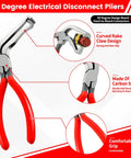 Pro Grade Car Clip Pliers And Disassembly Tools Set With Straight And 60 Degree Tips for damage-free disconnects