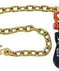 Two Ton Snatch Block With Chain For Tow Trucks And Wreckers 3 Inch Sheave Three Eighths Inch Wire Rope Grease Fittings