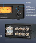 Dual Zone Speaker Selector Box and Amplifier Switch with VU Meter and Remote Control for Home Stereo Rig detail view