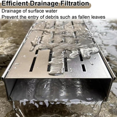Heavy Duty Stainless Steel Trench Drain Kit 304 Outdoor Drainage System For Courtyard Path Driveway And Sidewalk With Hidden Grate Design And Efficient French Drain Integration Built To Last No Fuss In Any Weather