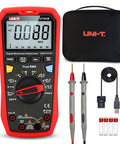 UT161B True RMS Digital Multimeter Workhorse With 6000 Counts And 1000V AC DC NCV with accessories, including case and leads