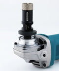 1 Inch Dry Diamond Core Drill Bit For Tile And Concrete - Pro Grade Vacuum Brazed Hole Saw For Porcelain Ceramic Granite Brick Concrete With 5/8-11 Thread To 3/8 Inch Hex Shank Adapter, Black attached to power tool.