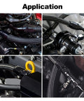 6AN Hose End Fitting Straight Swivel For CPE Braided Hose Black Aluminum 6061 T6 9 16 UNF Thread Pack Of Four For Stainless Steel And Nylon Braided Lines on braided hose in engine applications