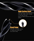 Close-up of Brad Point Drill Bit Set One Eighth Inch Ten Piece With Double Flutes For Hardwood, showcasing high carbon steel.