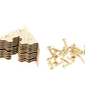 10 Pcs Badass Gold Metal Embossed Corner Protectors Covers For Photo Frames And Craft Boxes Premium Iron Heavy Duty Guards Smooth Finish Sturdy Mini Size Protection Kit with screws.