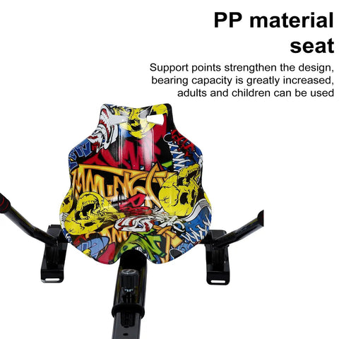 PP material seat of Turn Your Hoverboard Into A Dope Go Kart With Front Drifting Wheel Conversion Kit For 6.5-10 Inch Self Balancing Scooters