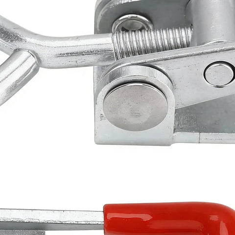 Heavy Duty Adjustable Rustproof Toggle Latch Set For Cabinets, Doors, Lids, Boxes, Durable Steel, Close-up View