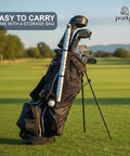 Golf Ball Retriever And Picker Upper Tube With Carry Bag For No Bending Upright Pickup in golf bag on course