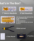 Rivet Nut Tool Kit 16 Inch With 13 Metric And SAE Mandrels 170 Piece Rivet Nut Assortment Set including mandrels, tool, and case
