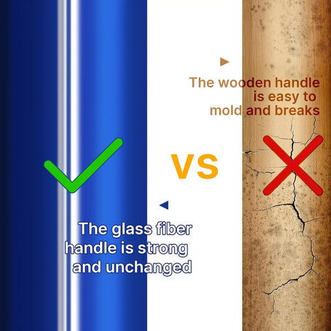 Comparison of fiberglass handle vs. wooden handle for heavy duty garden fork with fiberglass handle 43 inches long