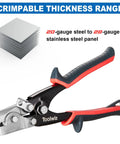 Snap Lock Punch Tool For Sheet Metal And Ductwork Drop Forged Steel Jaw Eight Point Five Inch Crimping Tool for crimping sheet metal