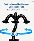 360° Universal Positioning Gooseneck Tube for Heavy Lift Dual Station Solder Fume Extractor With Four Stage Air Filtration.